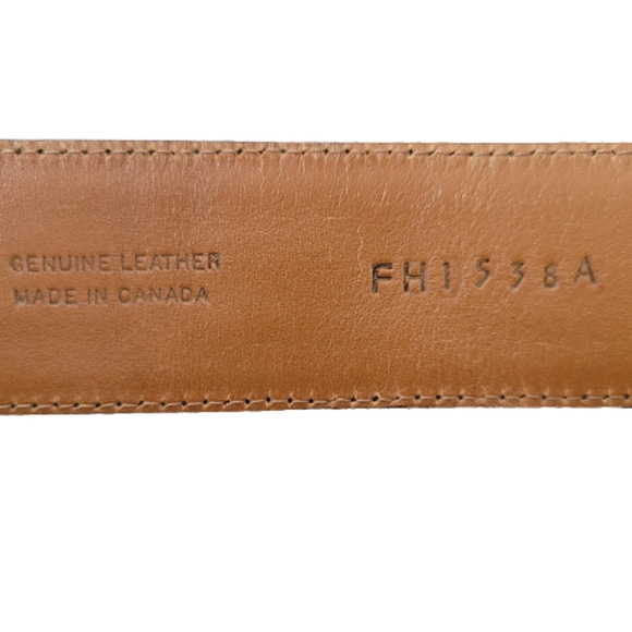 NWOT Fullum & Holt Black Leather Belt Made in Canada Size 38" (95 cm) - Picture 7 of 7